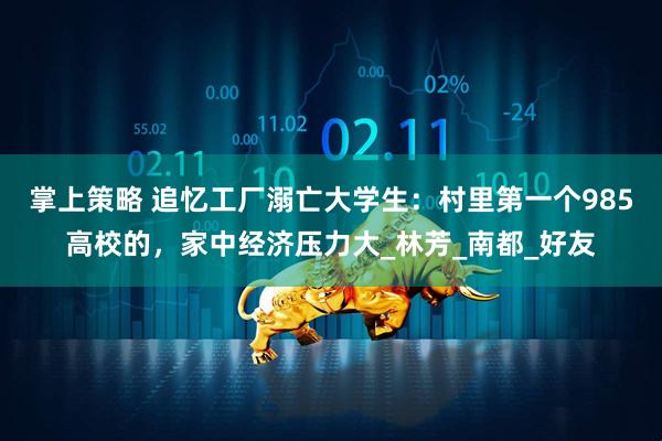 掌上策略 追忆工厂溺亡大学生：村里第一个985高校的，家中经济压力大_林芳_南都_好友