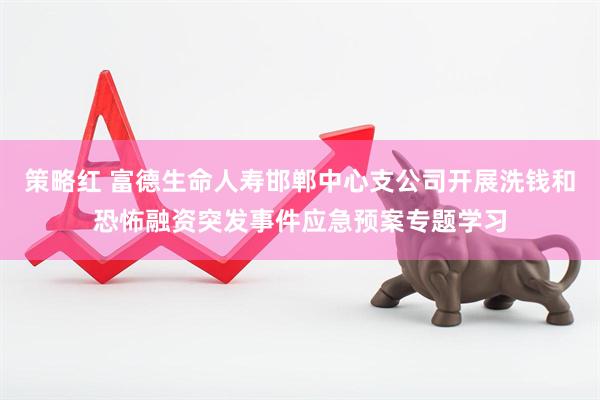 策略红 富德生命人寿邯郸中心支公司开展洗钱和恐怖融资突发事件应急预案专题学习